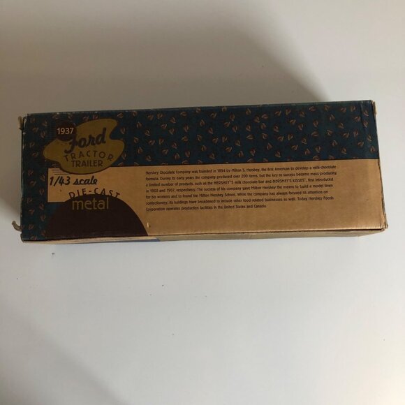 1937 Ford Tractor Trailer Die-Cast Metal Hersheys 1/43 Scale Ertl Collectibles - Picture 4 of 6